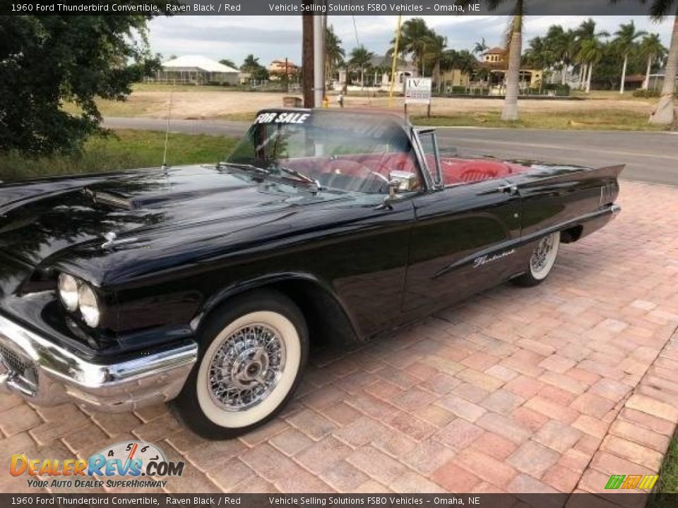 1960 Ford Thunderbird Convertible Raven Black / Red Photo #5