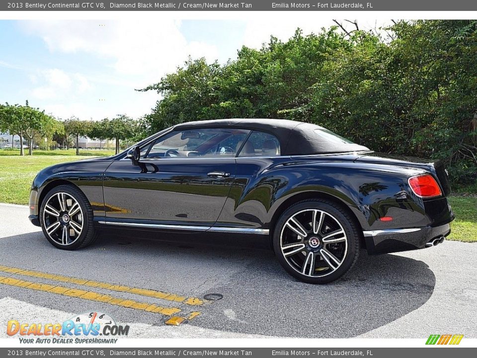 2013 Bentley Continental GTC V8 Diamond Black Metallic / Cream/New Market Tan Photo #55