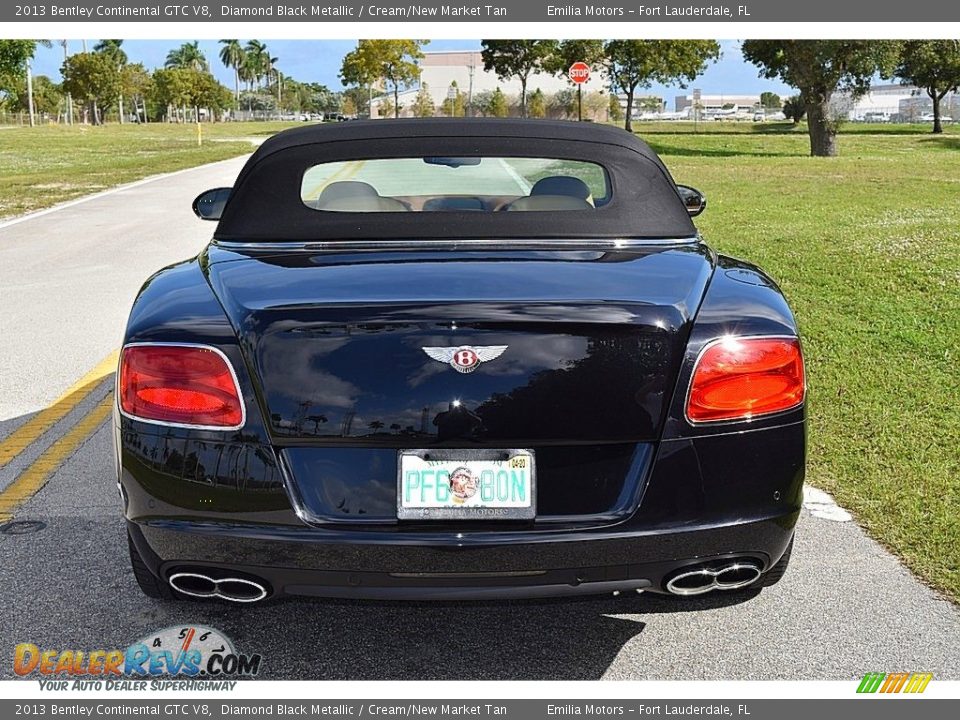 2013 Bentley Continental GTC V8 Diamond Black Metallic / Cream/New Market Tan Photo #56