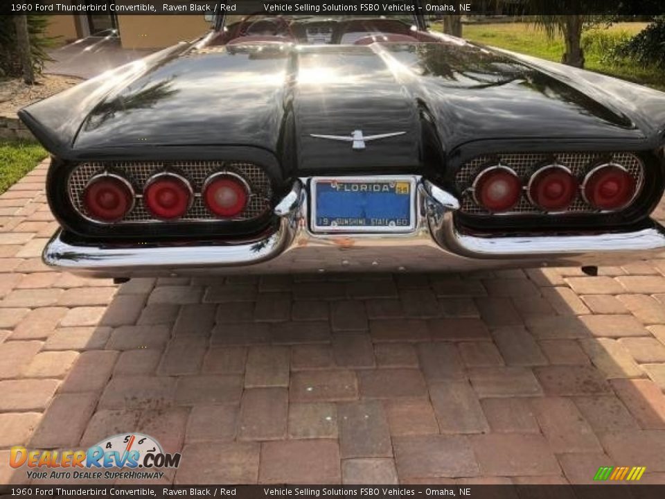 1960 Ford Thunderbird Convertible Raven Black / Red Photo #7