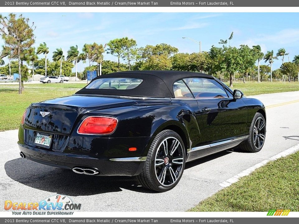 2013 Bentley Continental GTC V8 Diamond Black Metallic / Cream/New Market Tan Photo #57