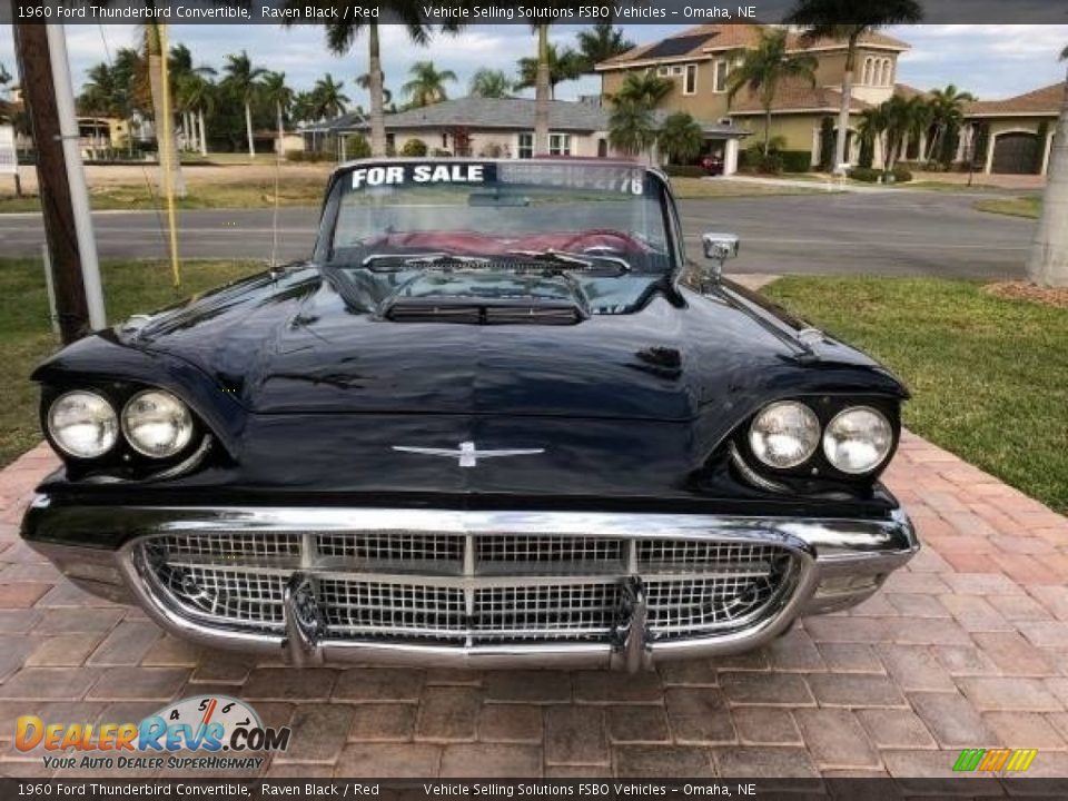 1960 Ford Thunderbird Convertible Raven Black / Red Photo #8