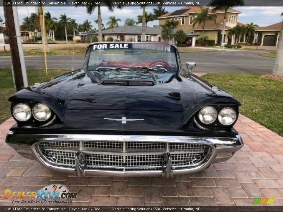 1960 Ford Thunderbird Convertible Raven Black / Red Photo #8