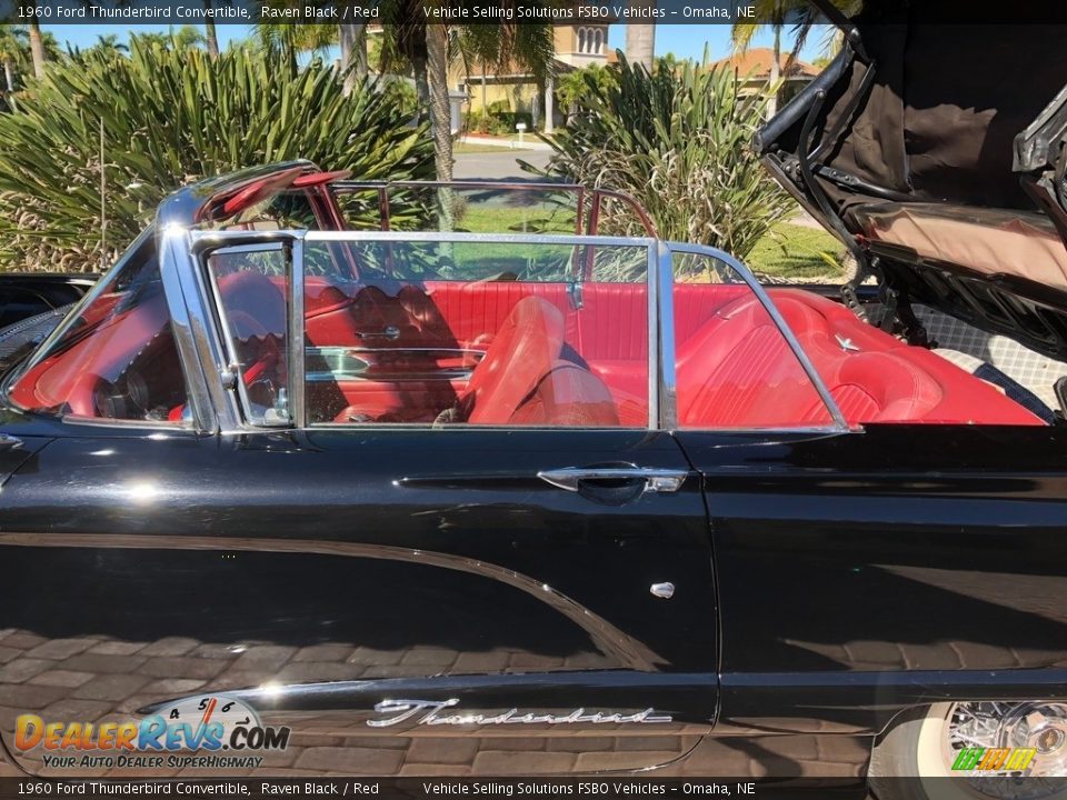 1960 Ford Thunderbird Convertible Raven Black / Red Photo #21