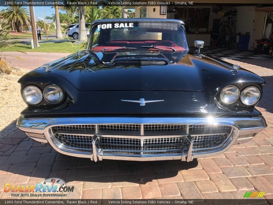 1960 Ford Thunderbird Convertible Raven Black / Red Photo #24