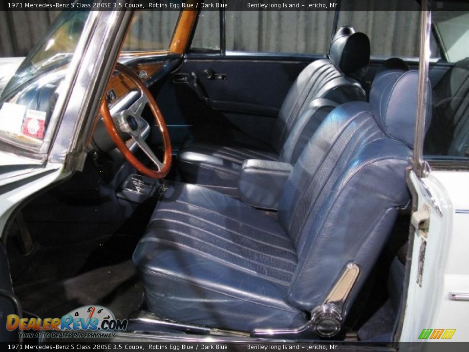 1971 Mercedes-Benz S Class 280SE 3.5 Coupe Robins Egg Blue / Dark Blue Photo #6