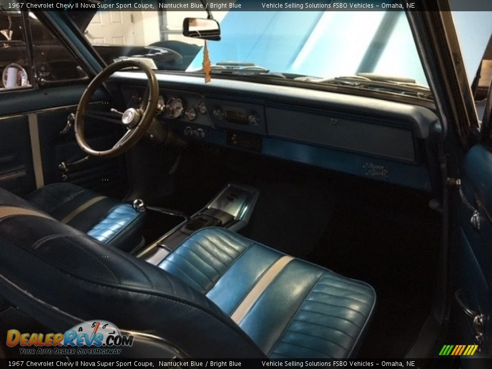 Bright Blue Interior - 1967 Chevrolet Chevy II Nova Super Sport Coupe Photo #5