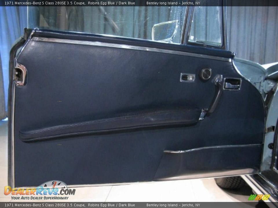 1971 Mercedes-Benz S Class 280SE 3.5 Coupe Robins Egg Blue / Dark Blue Photo #12