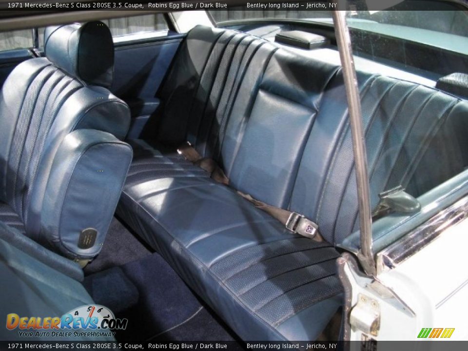 1971 Mercedes-Benz S Class 280SE 3.5 Coupe Robins Egg Blue / Dark Blue Photo #13