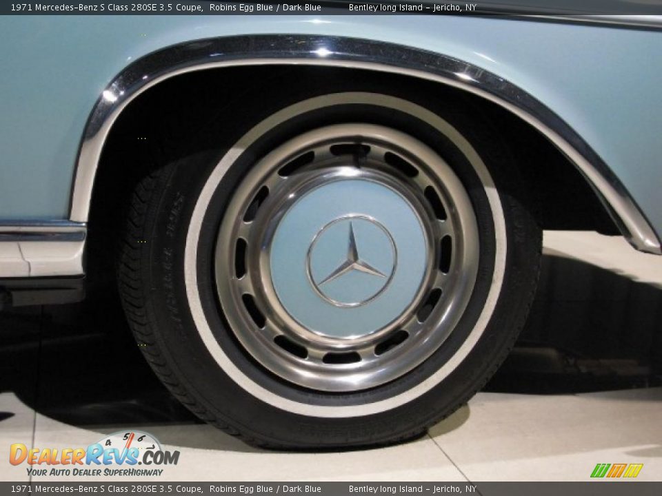 1971 Mercedes-Benz S Class 280SE 3.5 Coupe Robins Egg Blue / Dark Blue Photo #16