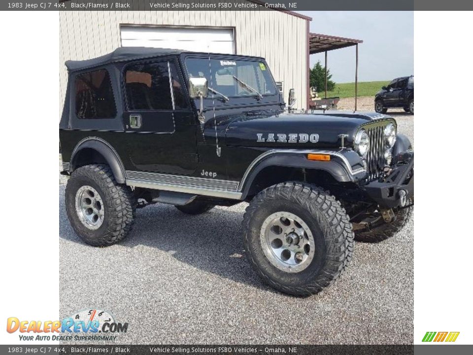 1983 Jeep CJ 7 4x4 Black/Flames / Black Photo #1