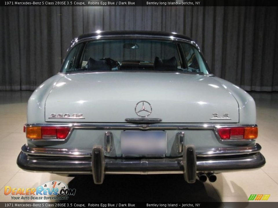 1971 Mercedes-Benz S Class 280SE 3.5 Coupe Robins Egg Blue / Dark Blue Photo #19
