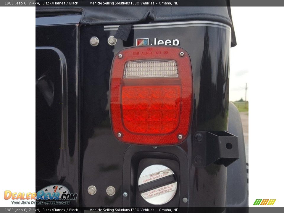 1983 Jeep CJ 7 4x4 Black/Flames / Black Photo #10