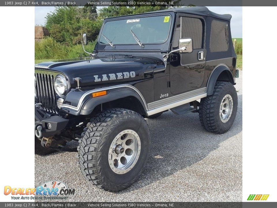 1983 Jeep CJ 7 4x4 Black/Flames / Black Photo #11