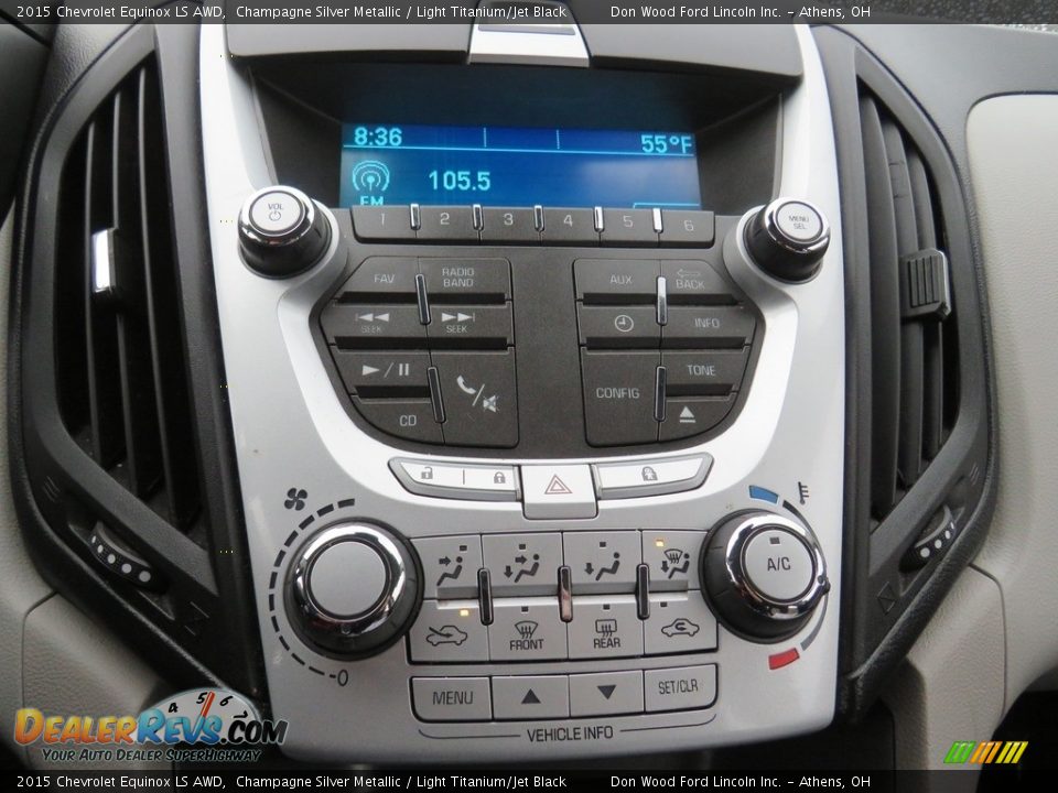2015 Chevrolet Equinox LS AWD Champagne Silver Metallic / Light Titanium/Jet Black Photo #25