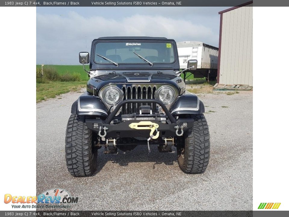 1983 Jeep CJ 7 4x4 Black/Flames / Black Photo #12