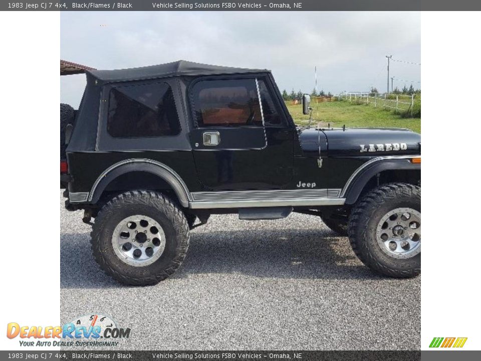 1983 Jeep CJ 7 4x4 Black/Flames / Black Photo #13