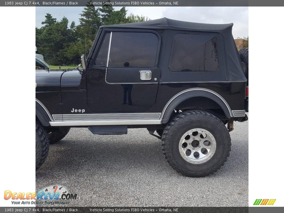 1983 Jeep CJ 7 4x4 Black/Flames / Black Photo #14