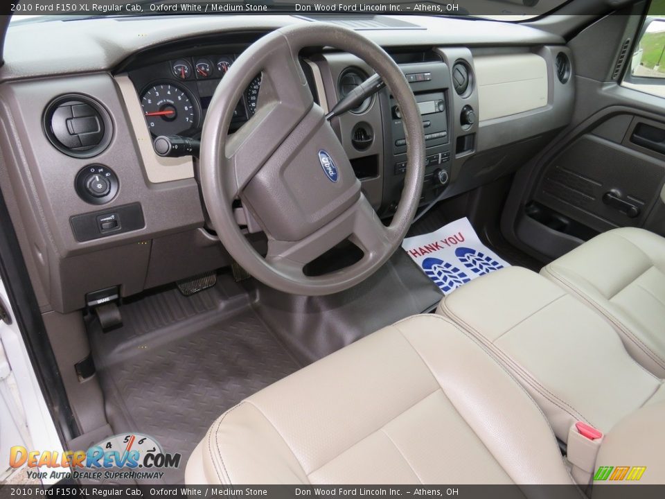 2010 Ford F150 XL Regular Cab Oxford White / Medium Stone Photo #17