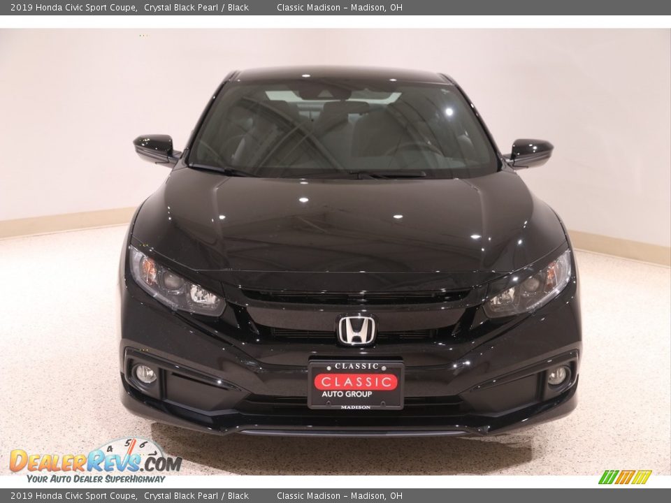 2019 Honda Civic Sport Coupe Crystal Black Pearl / Black Photo #2