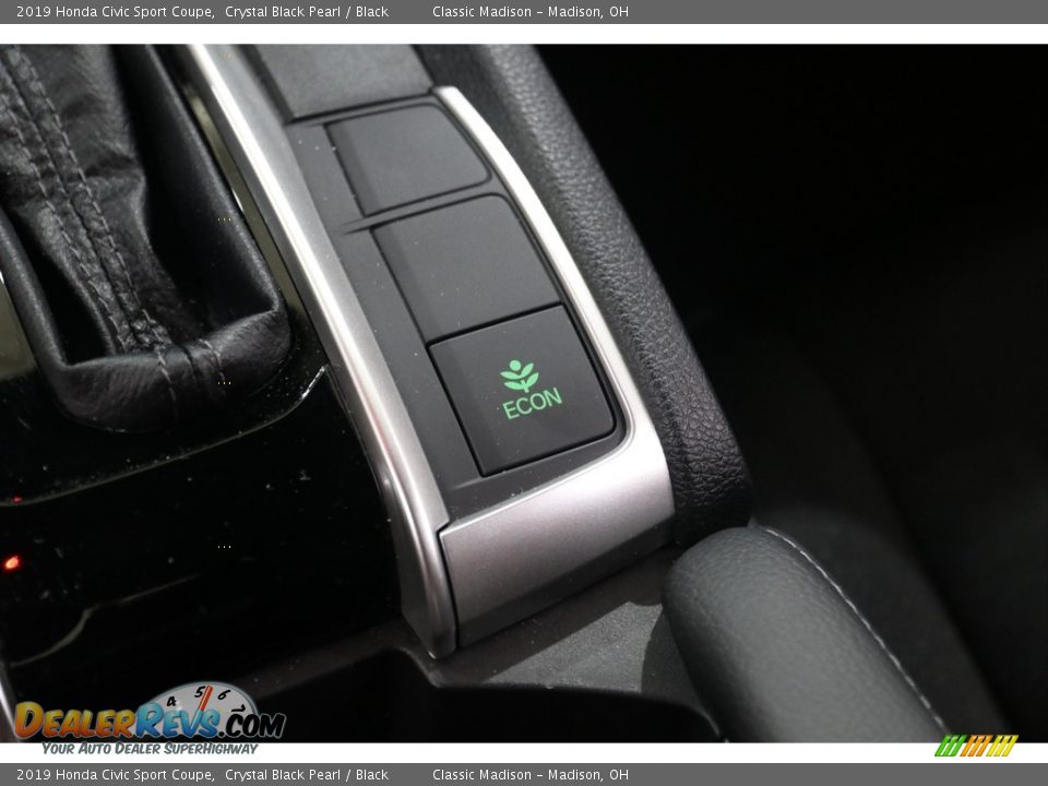 2019 Honda Civic Sport Coupe Crystal Black Pearl / Black Photo #14