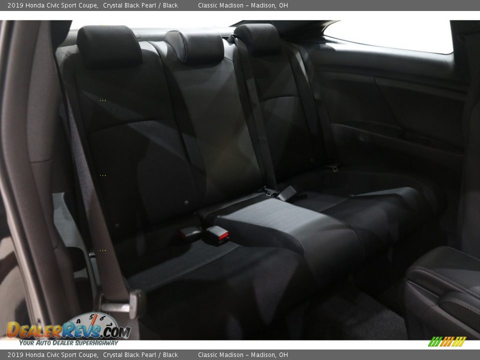 2019 Honda Civic Sport Coupe Crystal Black Pearl / Black Photo #16
