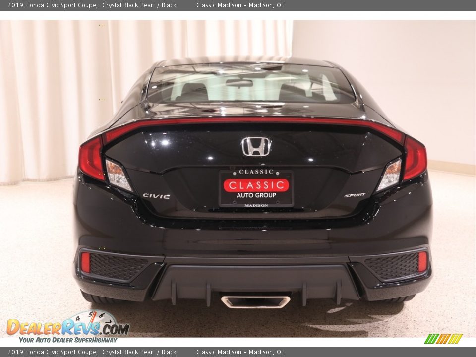 2019 Honda Civic Sport Coupe Crystal Black Pearl / Black Photo #18