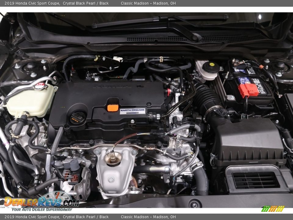 2019 Honda Civic Sport Coupe Crystal Black Pearl / Black Photo #19