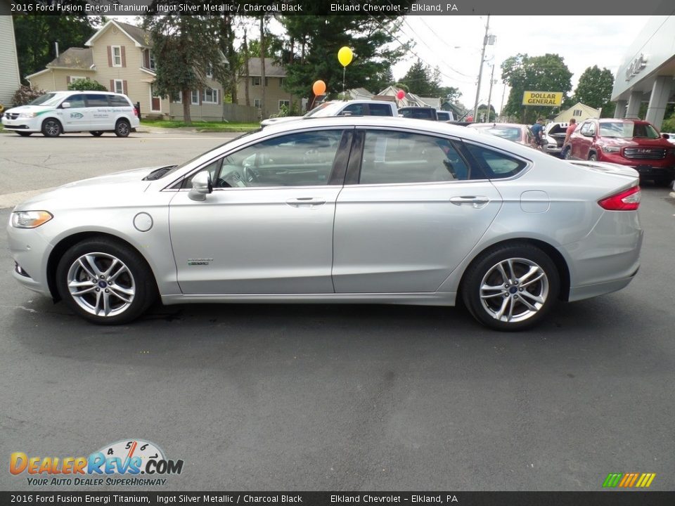 2016 Ford Fusion Energi Titanium Ingot Silver Metallic / Charcoal Black Photo #10