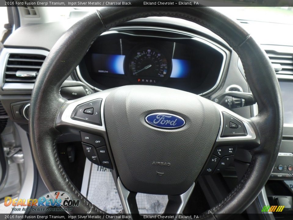 2016 Ford Fusion Energi Titanium Steering Wheel Photo #21