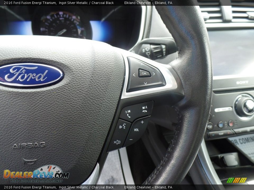 2016 Ford Fusion Energi Titanium Steering Wheel Photo #22