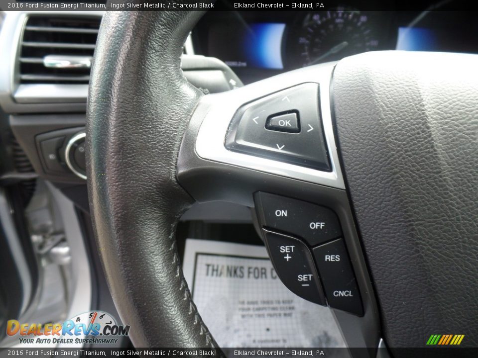 2016 Ford Fusion Energi Titanium Steering Wheel Photo #23