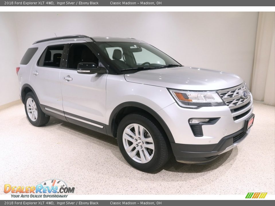 2018 Ford Explorer XLT 4WD Ingot Silver / Ebony Black Photo #1
