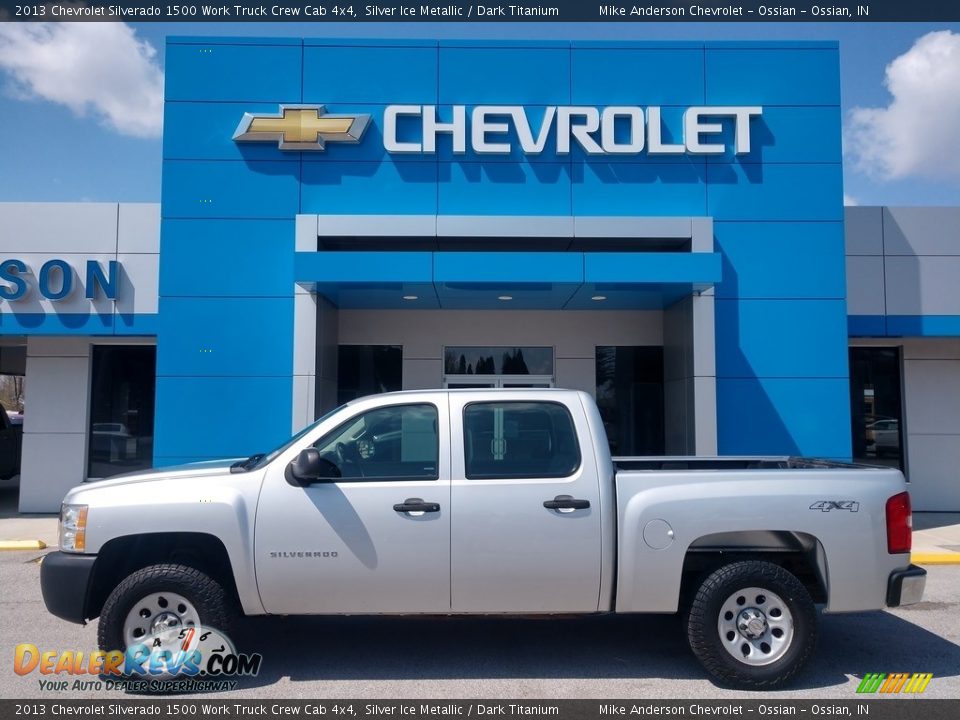 Silver Ice Metallic 2013 Chevrolet Silverado 1500 Work Truck Crew Cab 4x4 Photo #1