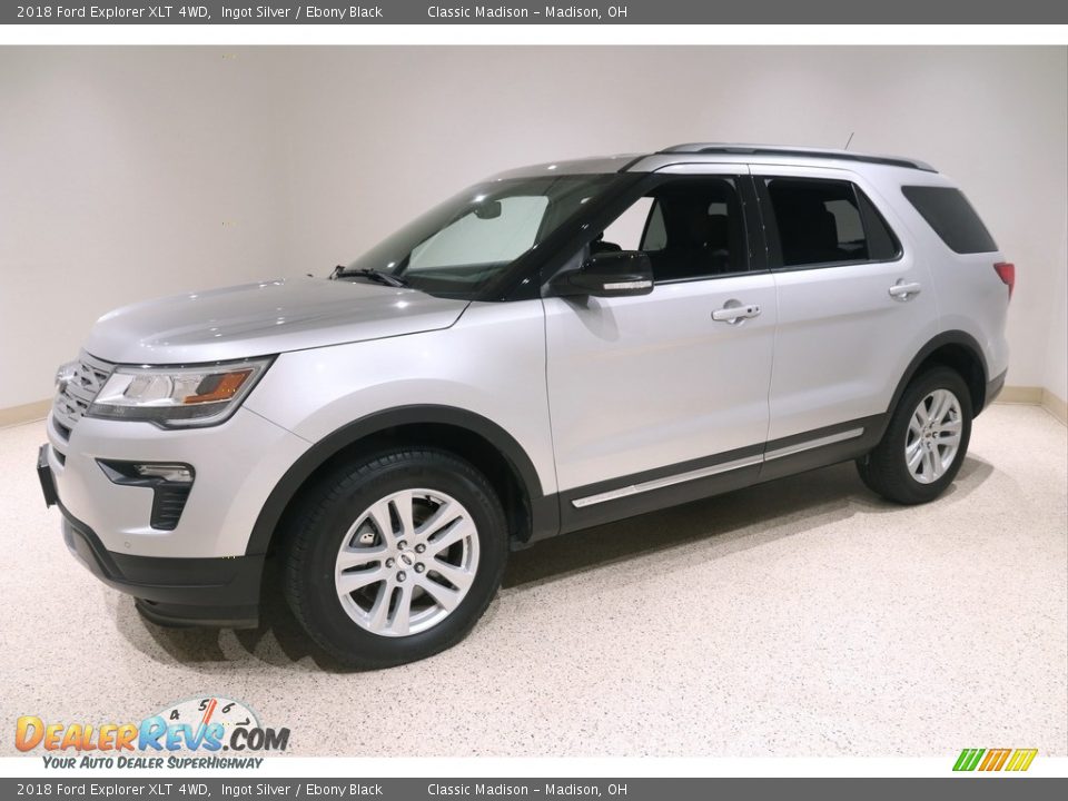2018 Ford Explorer XLT 4WD Ingot Silver / Ebony Black Photo #3