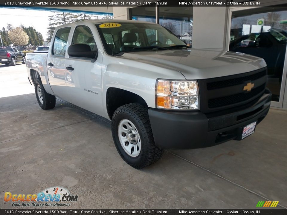 2013 Chevrolet Silverado 1500 Work Truck Crew Cab 4x4 Silver Ice Metallic / Dark Titanium Photo #2