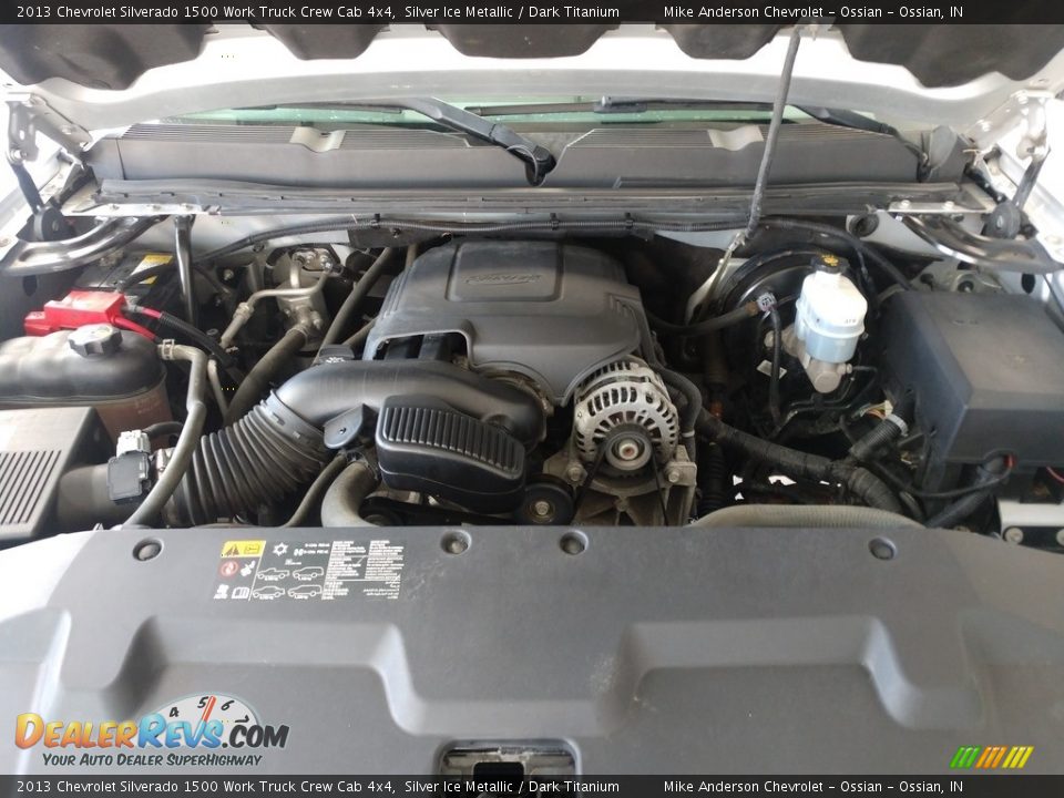 2013 Chevrolet Silverado 1500 Work Truck Crew Cab 4x4 5.3 Liter OHV 16-Valve VVT Flex-Fuel Vortec V8 Engine Photo #10