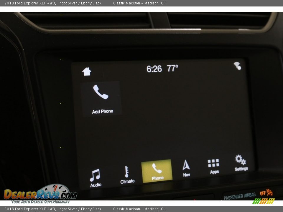 2018 Ford Explorer XLT 4WD Ingot Silver / Ebony Black Photo #14