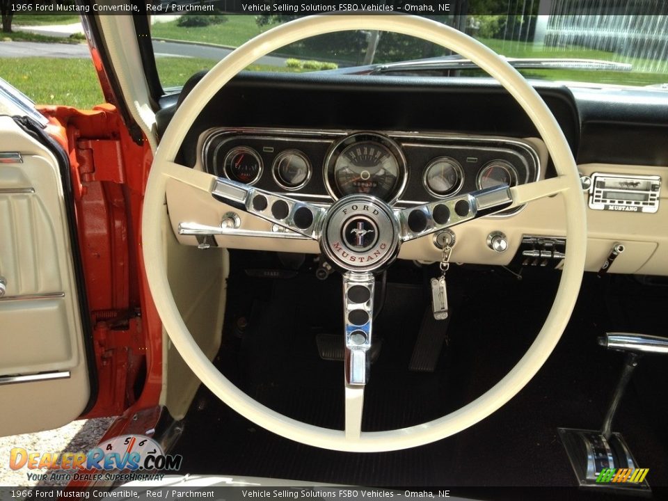 1966 Ford Mustang Convertible Red / Parchment Photo #1