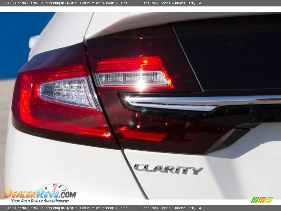 2020 Honda Clarity Touring Plug In Hybrid Platinum White Pearl / Beige Photo #3