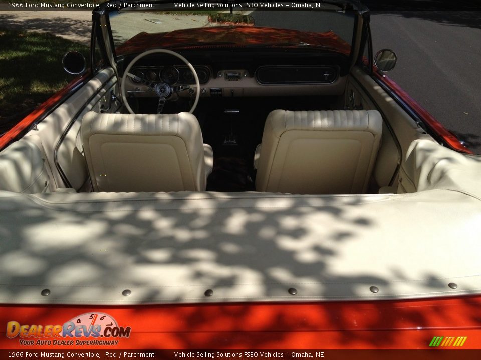 1966 Ford Mustang Convertible Red / Parchment Photo #3