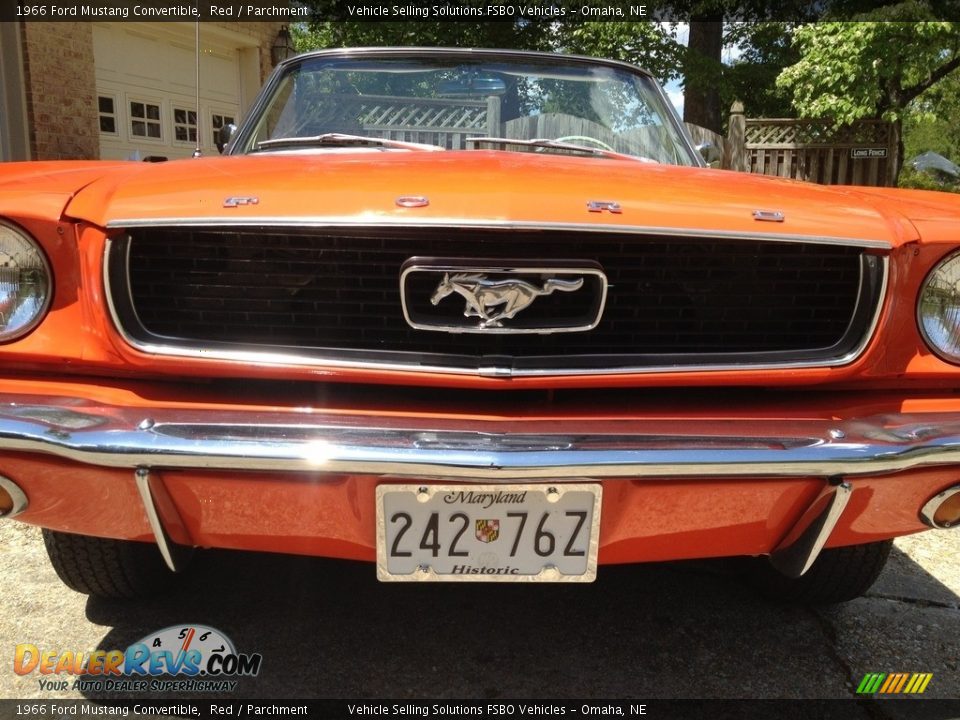 1966 Ford Mustang Convertible Red / Parchment Photo #4