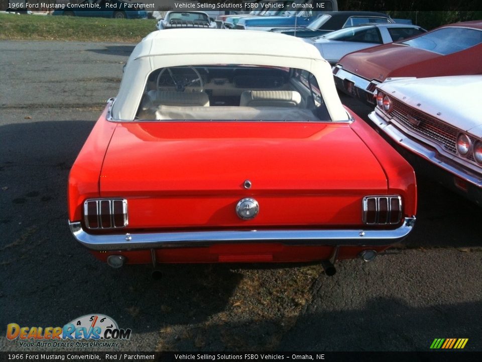 1966 Ford Mustang Convertible Red / Parchment Photo #6