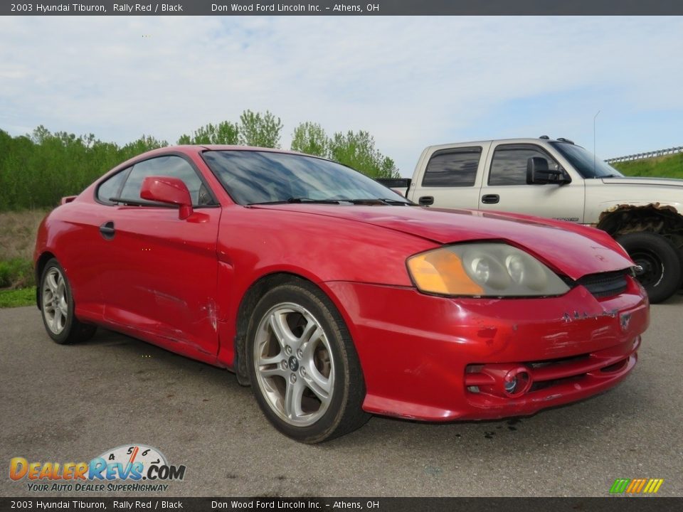 2003 Hyundai Tiburon Rally Red / Black Photo #1