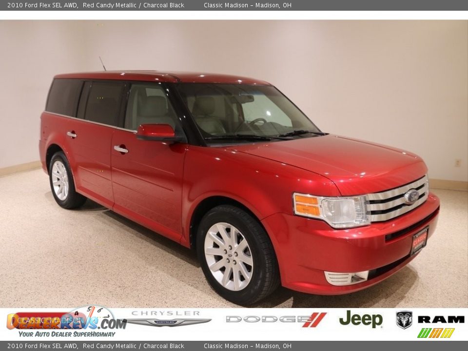2010 Ford Flex SEL AWD Red Candy Metallic / Charcoal Black Photo #1