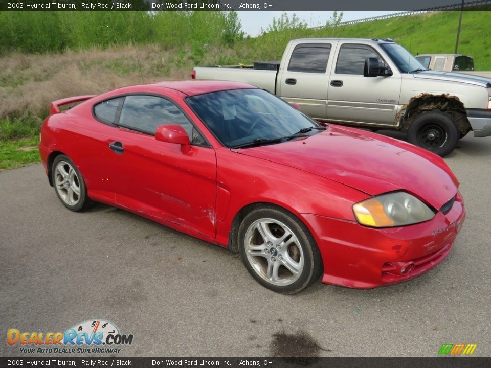 2003 Hyundai Tiburon Rally Red / Black Photo #2