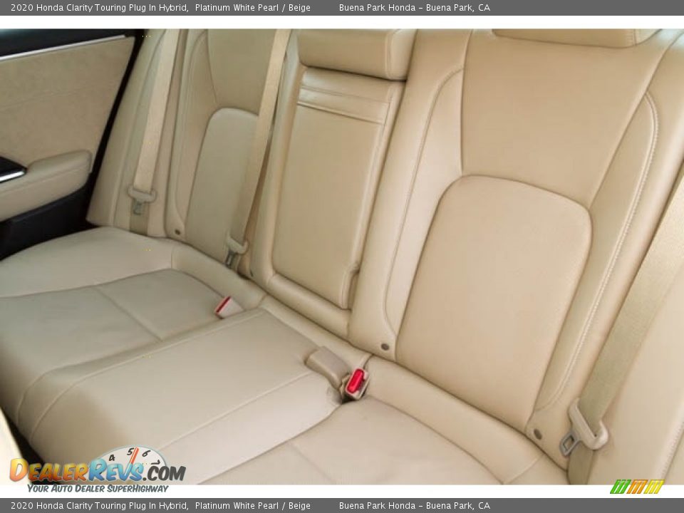 2020 Honda Clarity Touring Plug In Hybrid Platinum White Pearl / Beige Photo #15