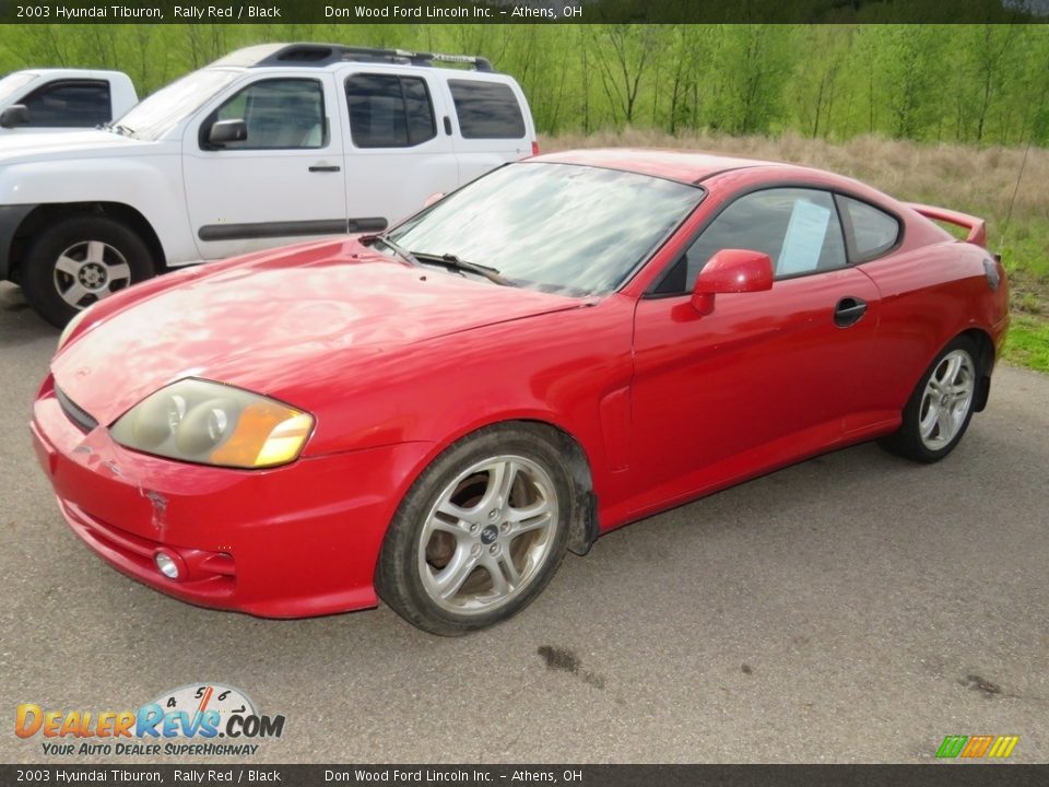 2003 Hyundai Tiburon Rally Red / Black Photo #7