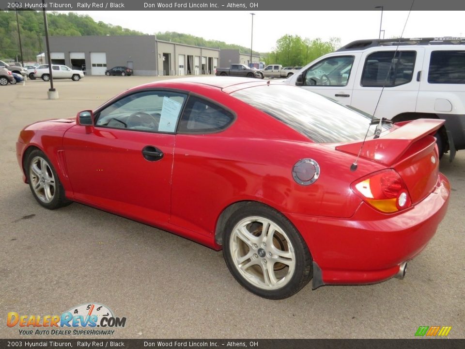 2003 Hyundai Tiburon Rally Red / Black Photo #9