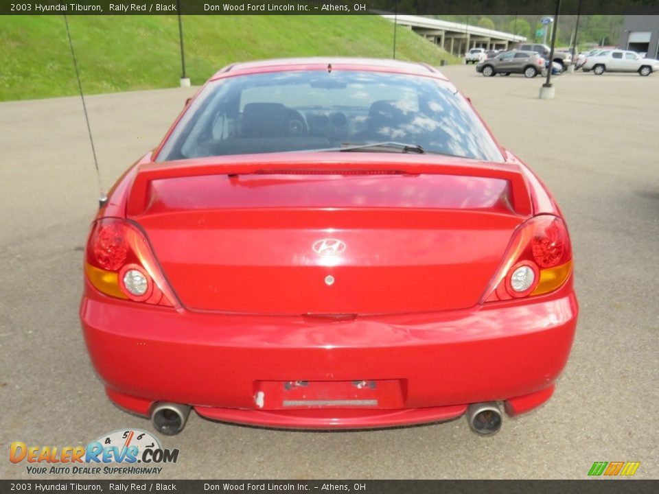 2003 Hyundai Tiburon Rally Red / Black Photo #11